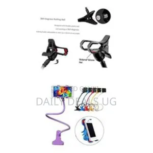 Flexible Gooseneck Phone Holder With Strong Clamp - Multicolor