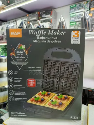 Raf 4-Slice Electric Non-Stick Waffle Maker.