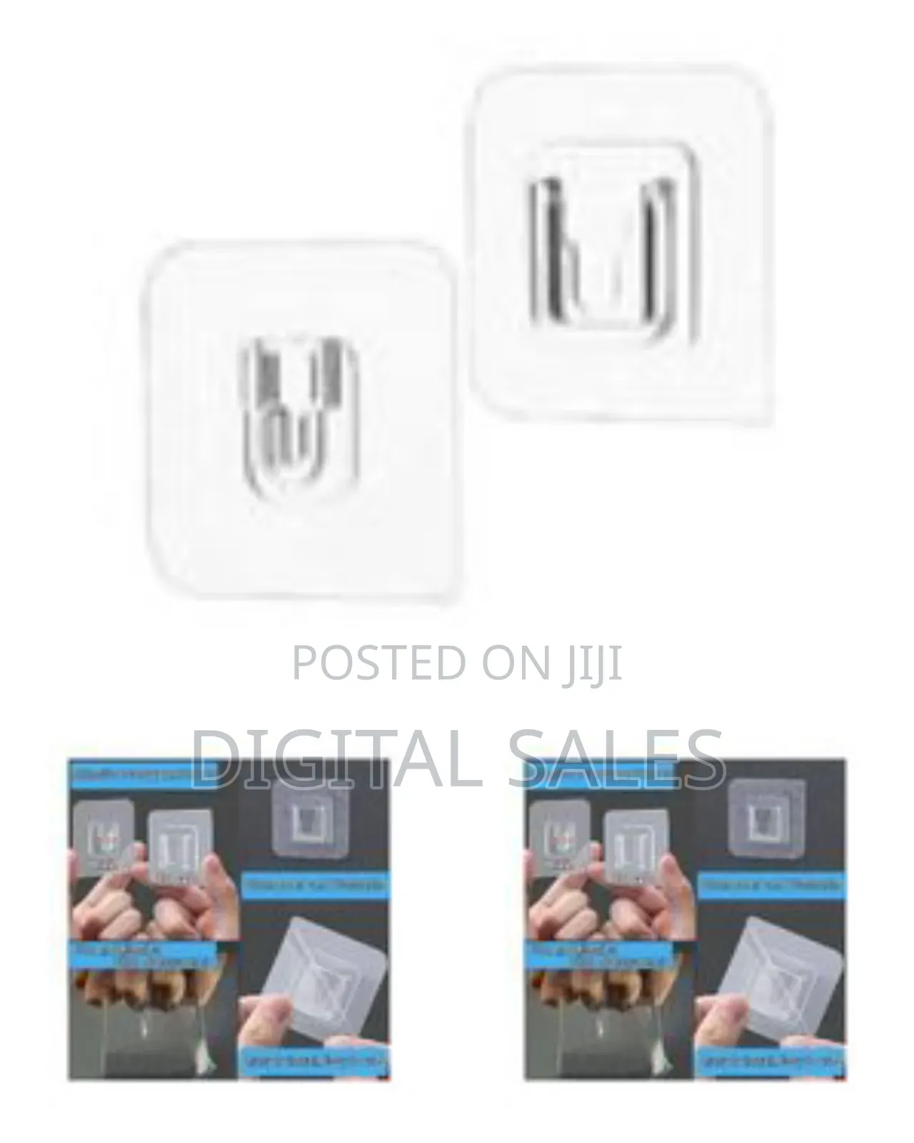 Invisible Self-Adhesive Wall Mounting Patches (2-Pack) -