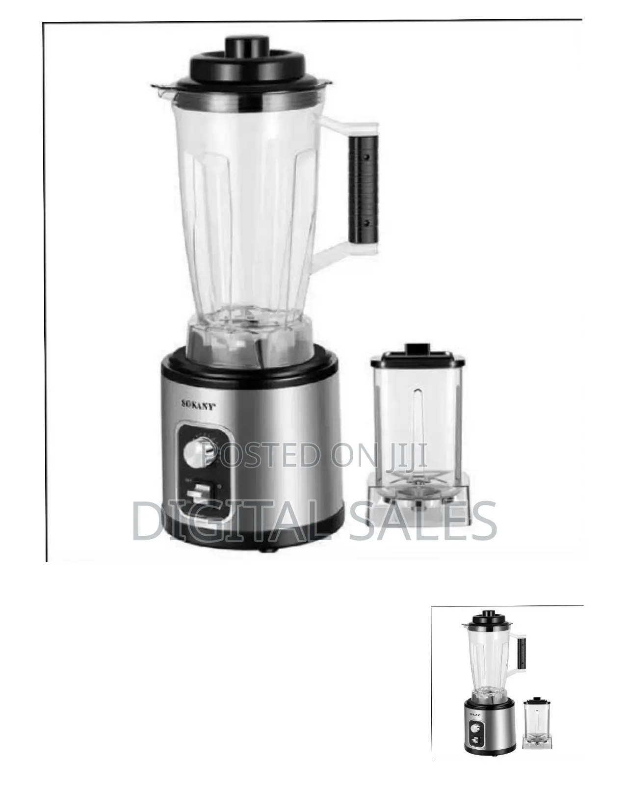 Sokany Powerful 2-in-1 Multi-Purpose Blender and Grinder