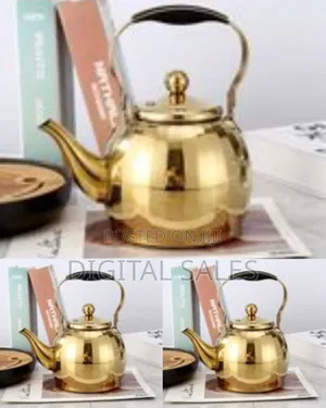 Luxury Gold-Toned Stainless Steel Teapot / Stovetop Kettle