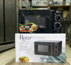 Roch 20l High Tech Mirror Door Microwave Oven - Black