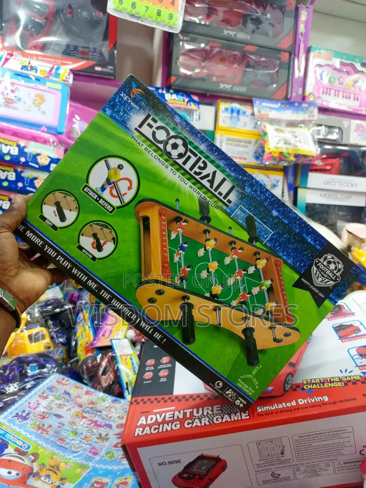 Miniature Wooden Foosball Table Game.