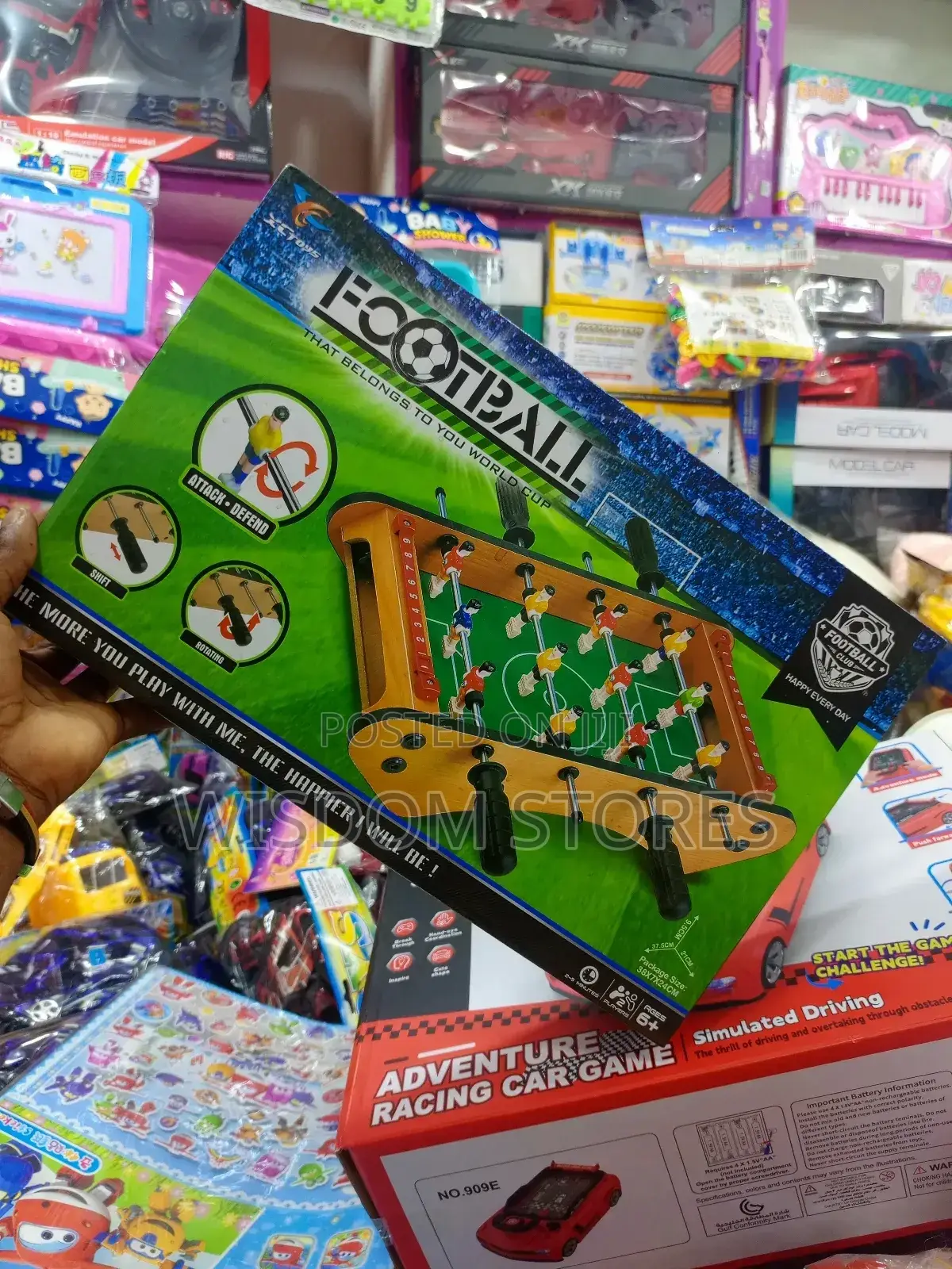 Miniature Wooden Foosball Table Game.