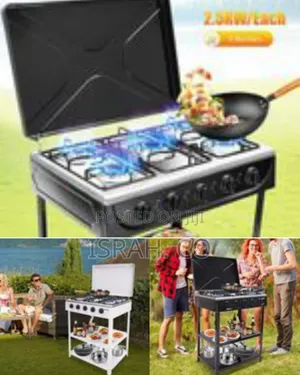 Boma Portable 4-Burner Outdoor Gas Cooktop and Prep Station