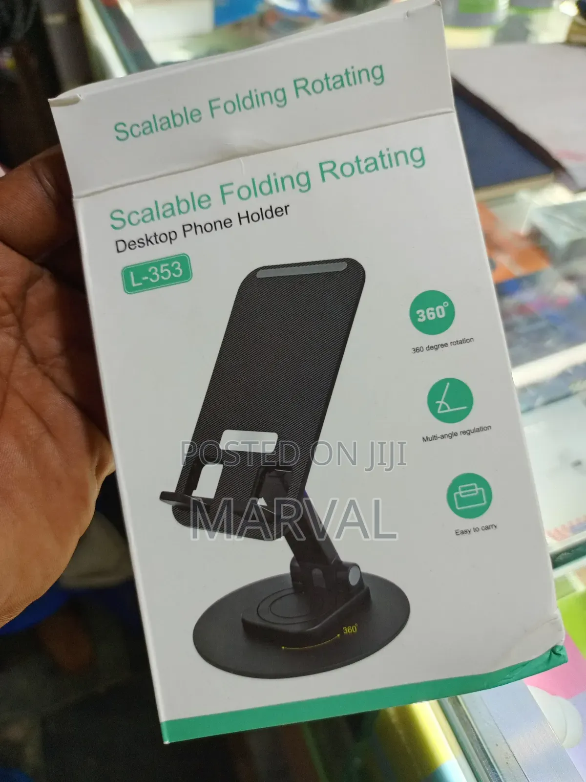 Scalable Folding Rotating Desktop Phone Holder,