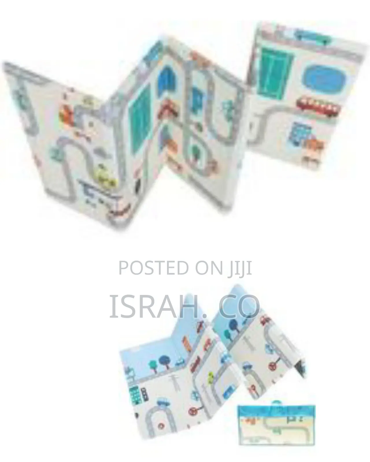 Foldable and Portable Baby/Toddler Play Mat With Interactive Roadway
