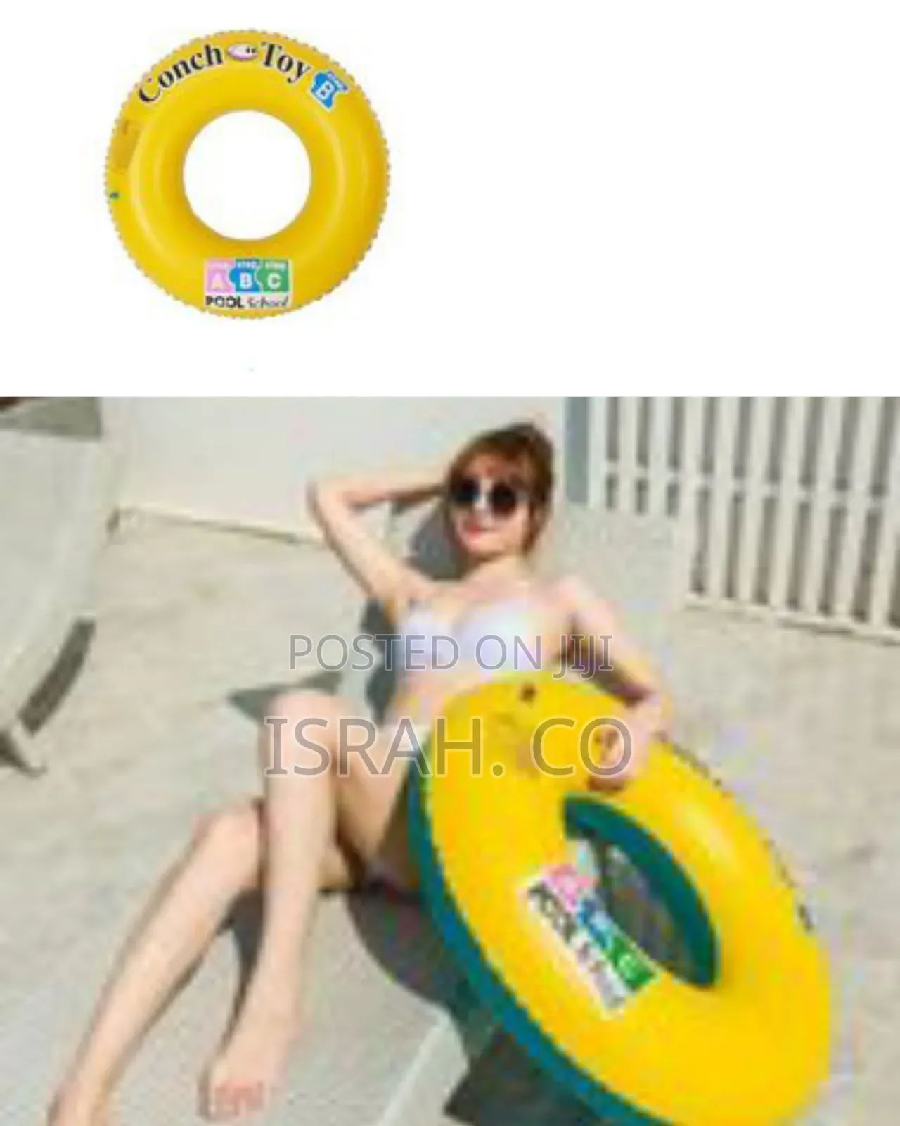 Educational Fun Inflatable Swim Ring / Pool Float Tube