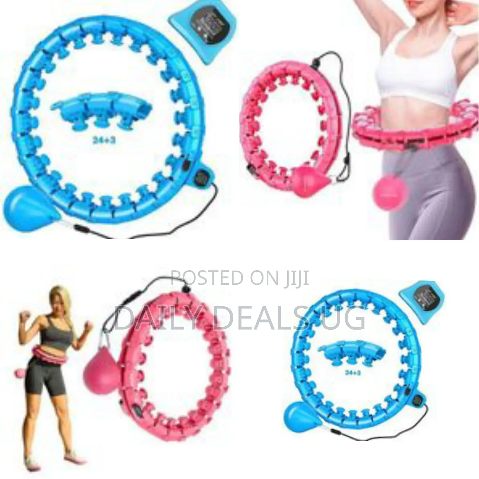 Adjustable Weighted Fitness Hula Hoop With Smart Tracking Weight