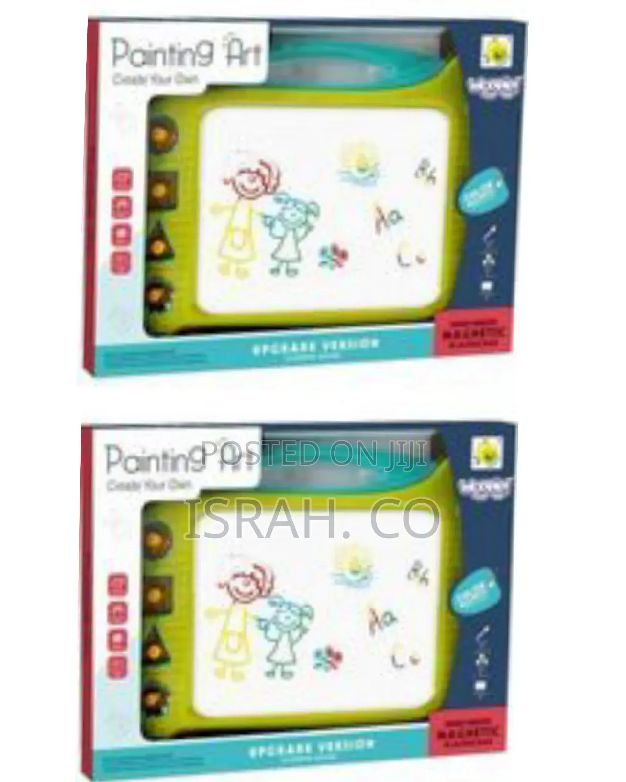 Portable Magnetic Color Drawing Board With Shape Stamps