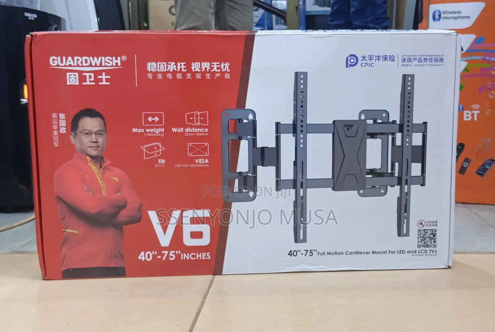 Smart Full Motion Tv Wall Mount Bracket 40–75 Inch – Swivel Tilt.