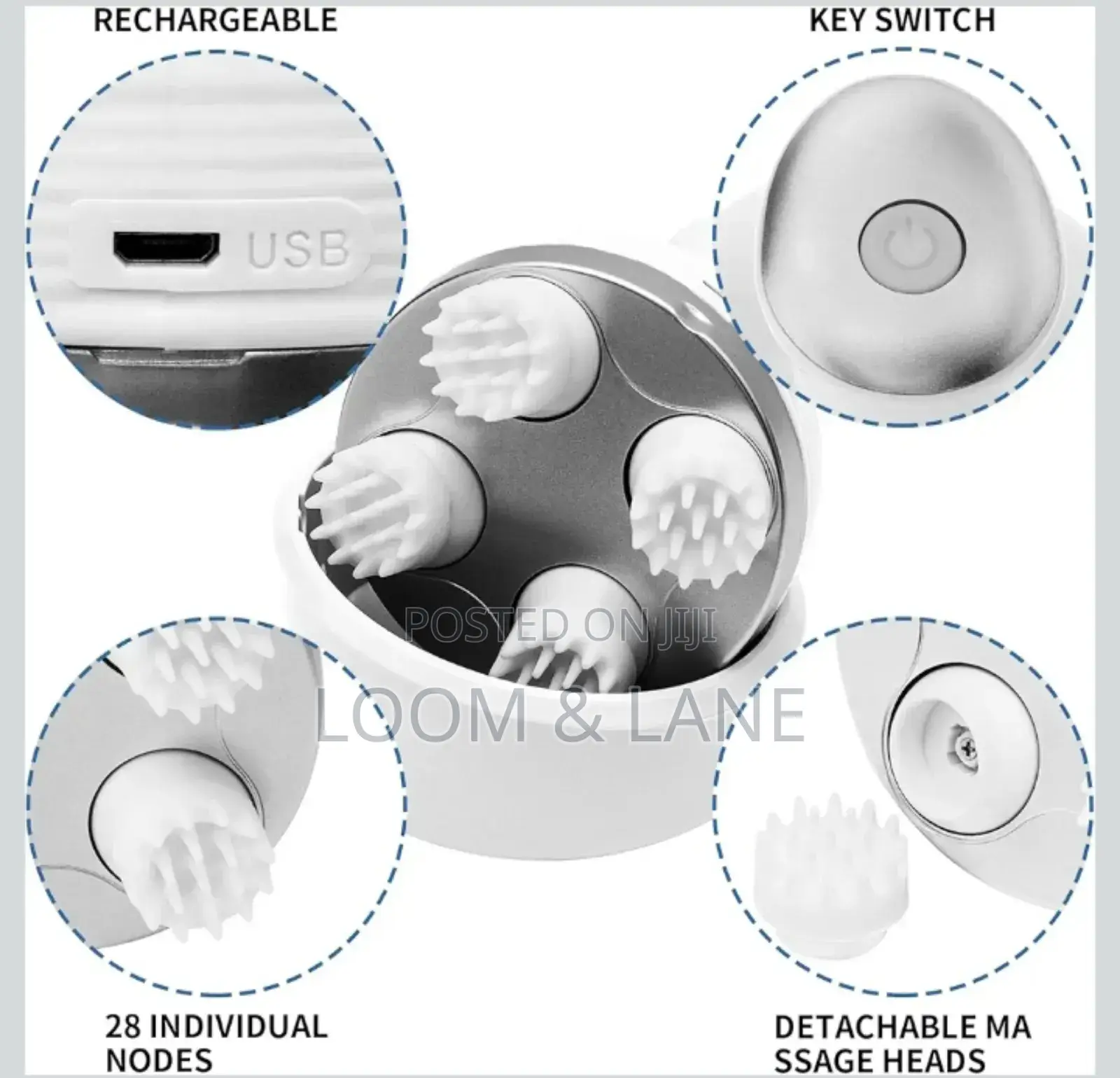 Rechargeable Electric Head and Scalp Massager