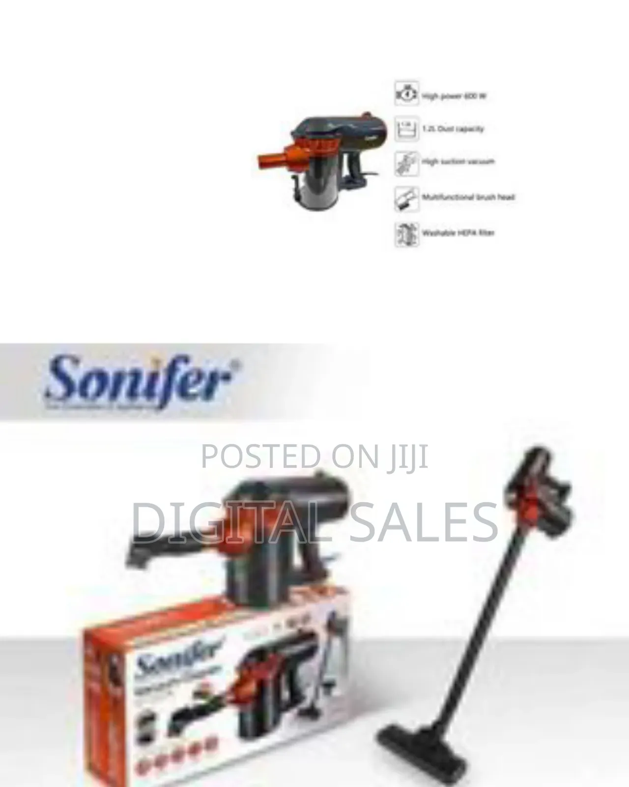 Sonifer Powerful Suction Stick Handheld Vacuum Cleaner