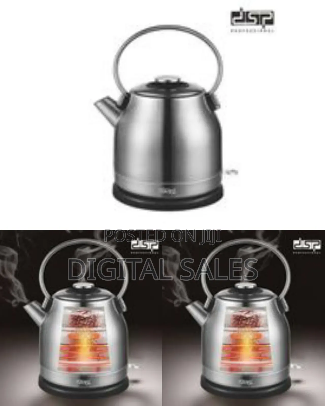 DSP Professional Stainless Steel Electric Kettle, 1,7l