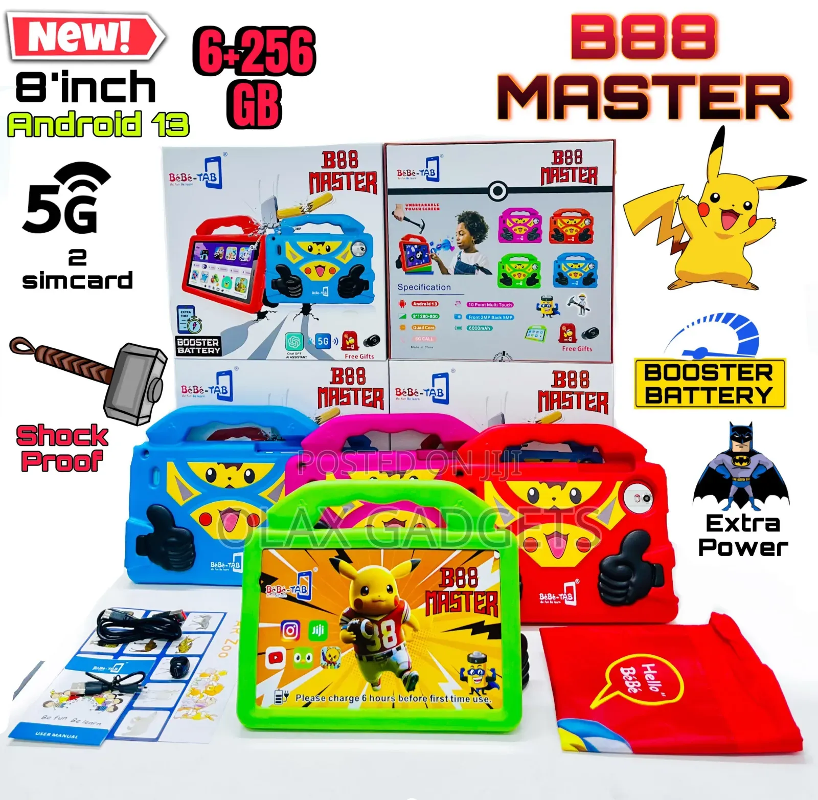 Bebe B88 Master Kids Educational Tablet With Strong Cover