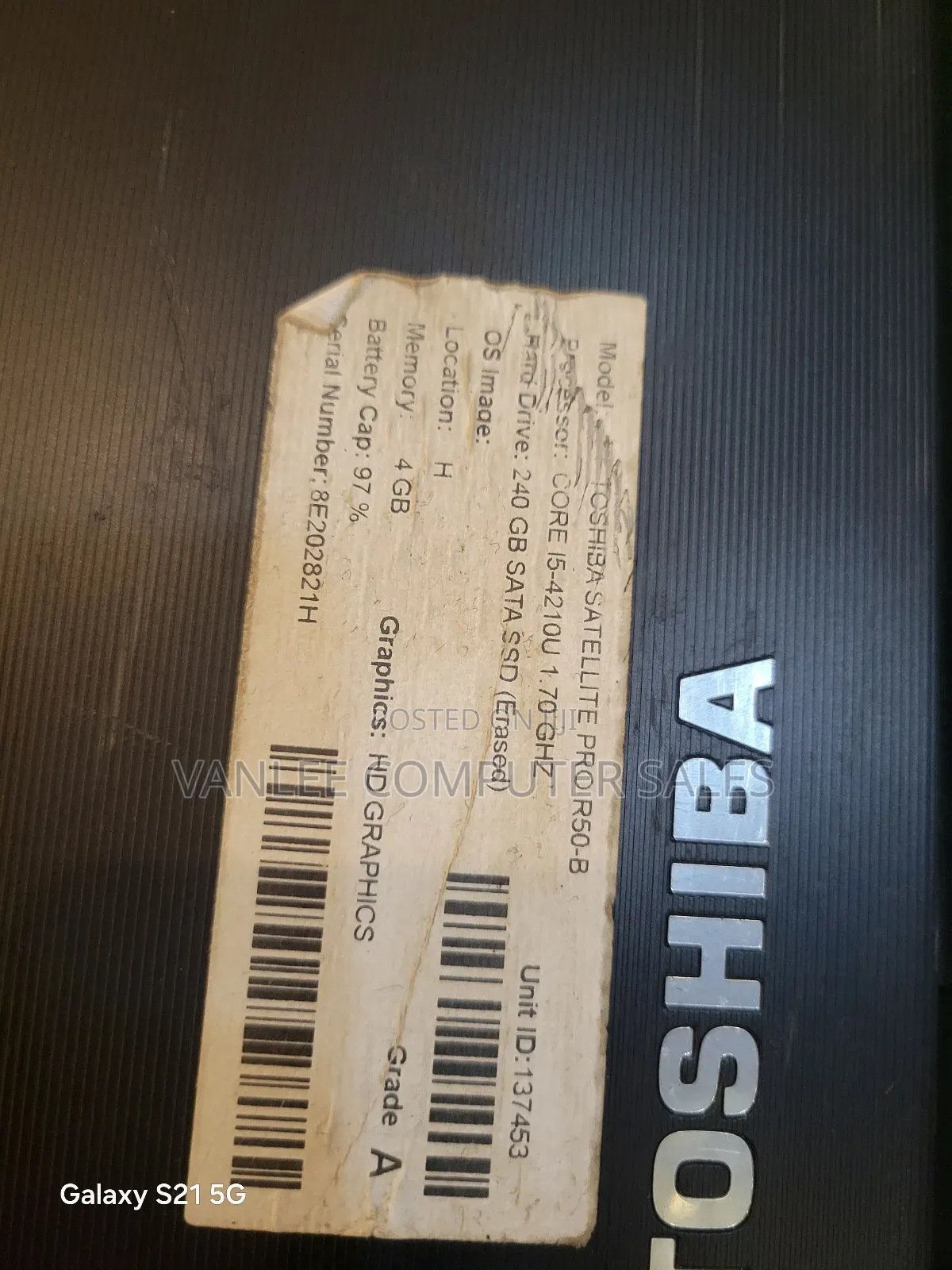 Laptop Toshiba Satellite Pro L550 4GB Intel Core I5 SSD 256GB