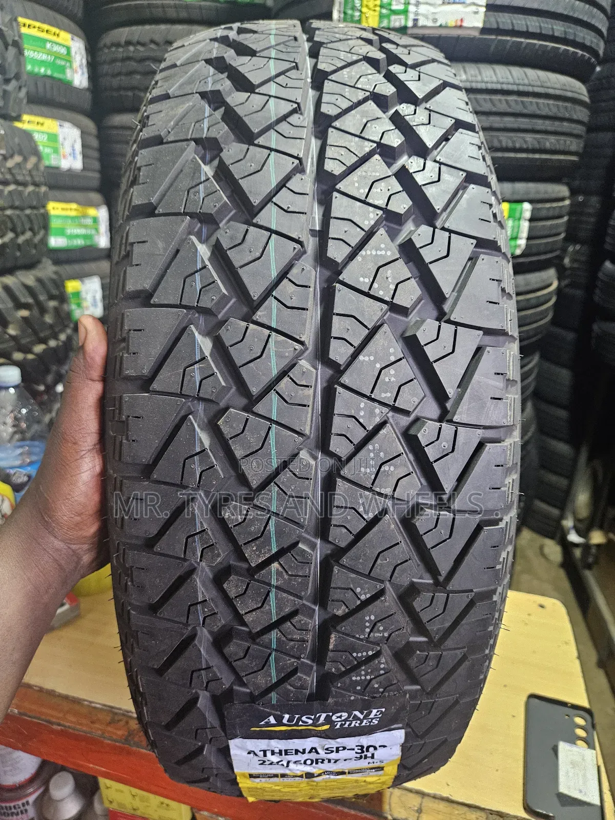 225 60 R17 Athena Tires Austone at 4rm China  but Very Original.
