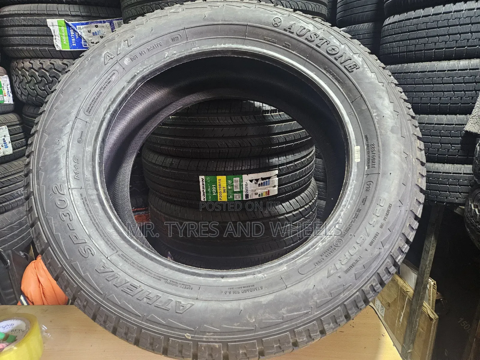 225 60 R17 Athena Tires Austone at 4rm China  but Very Original.