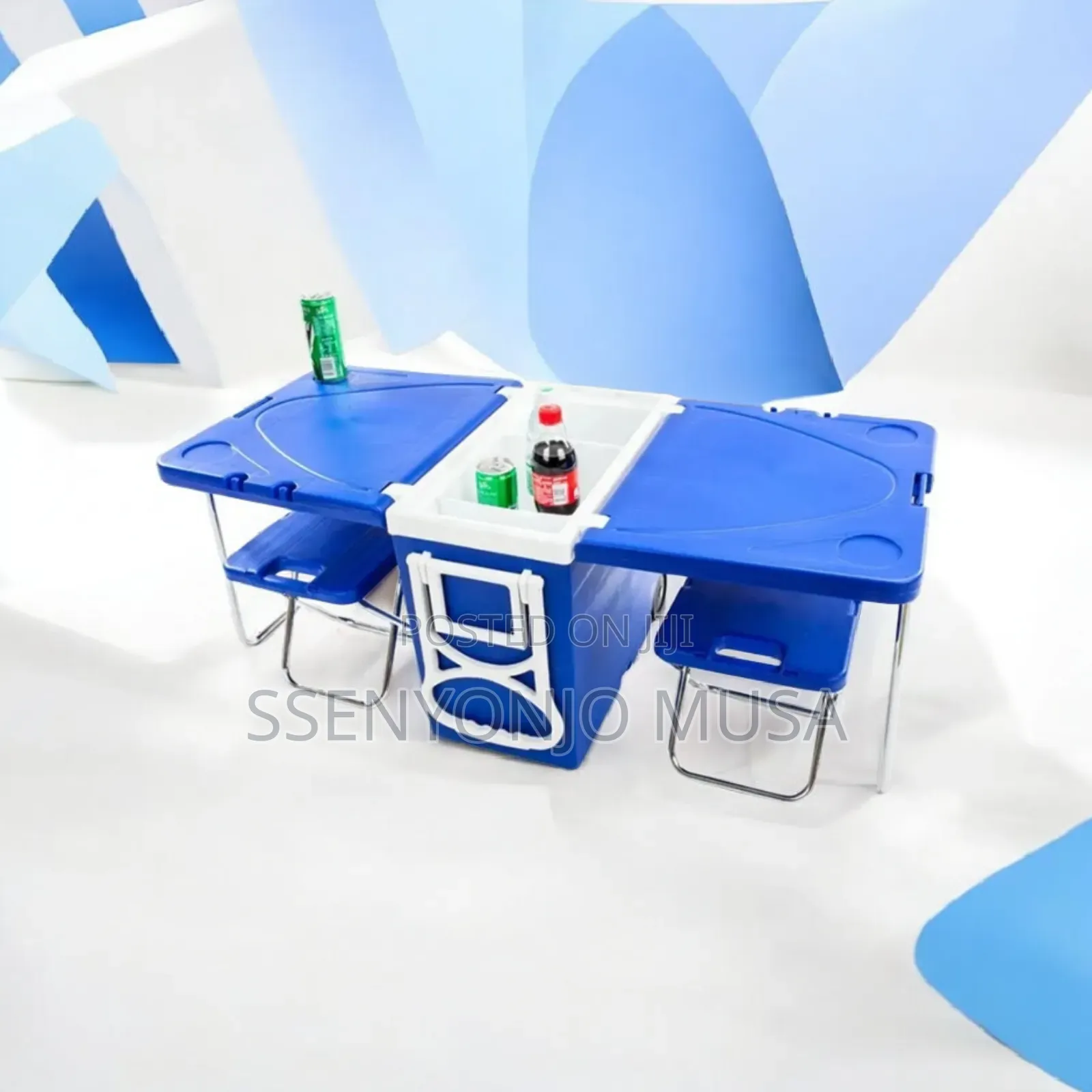 28l Outdoor Picnic Cooler Box With Folding Table Chairset –Insulated