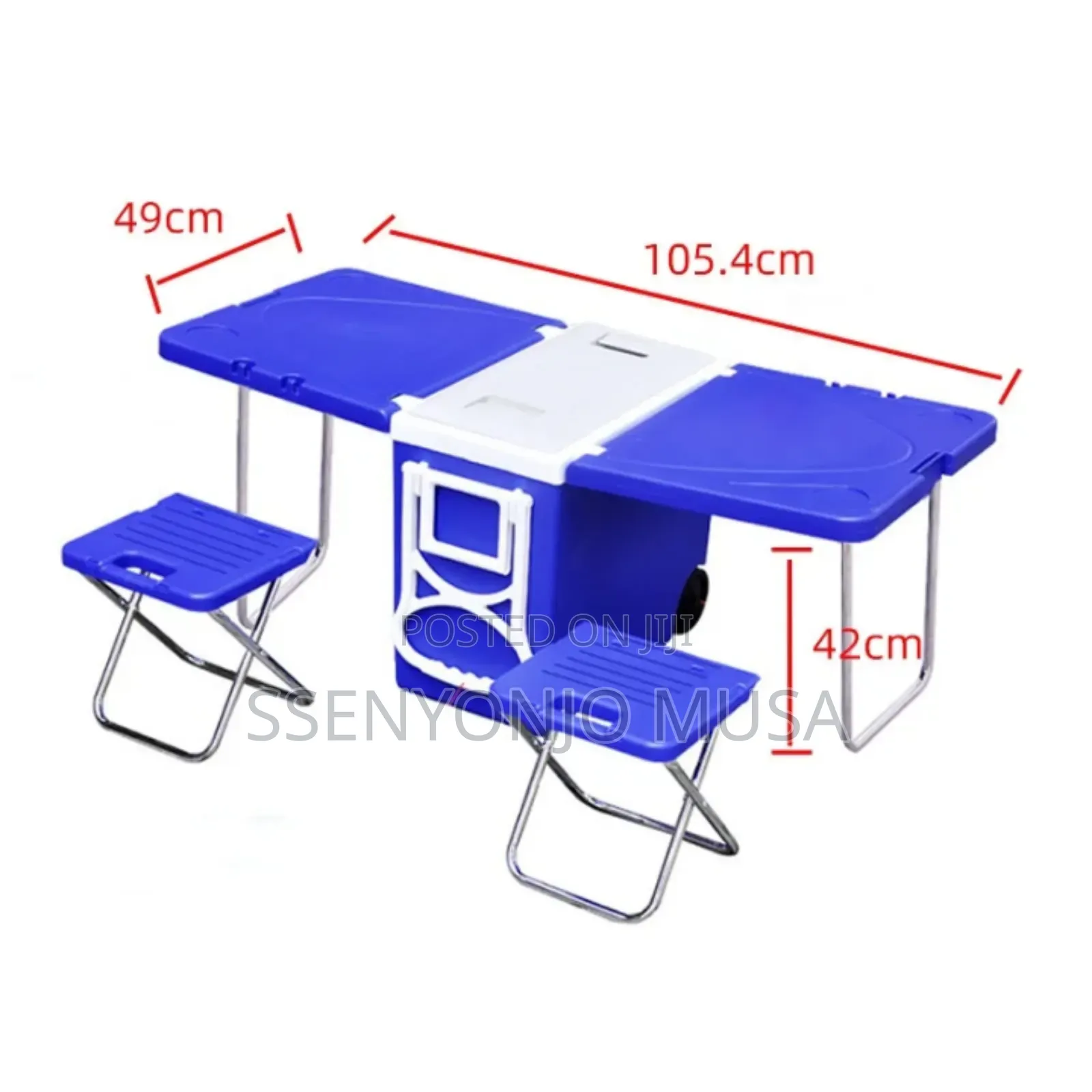 28l Outdoor Picnic Cooler Box With Folding Table Chairset –Insulated