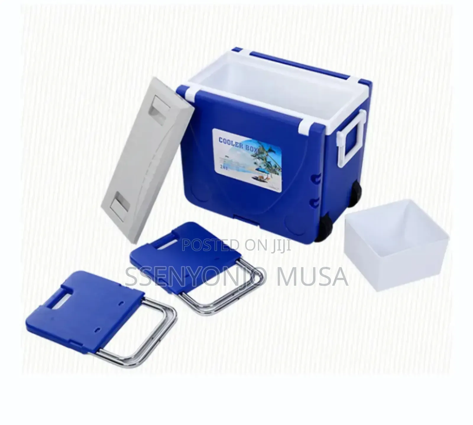 28l Outdoor Picnic Cooler Box With Folding Table Chairset –Insulated