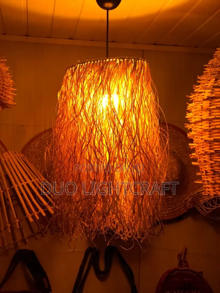 Raffia Ceiling Lampshades
