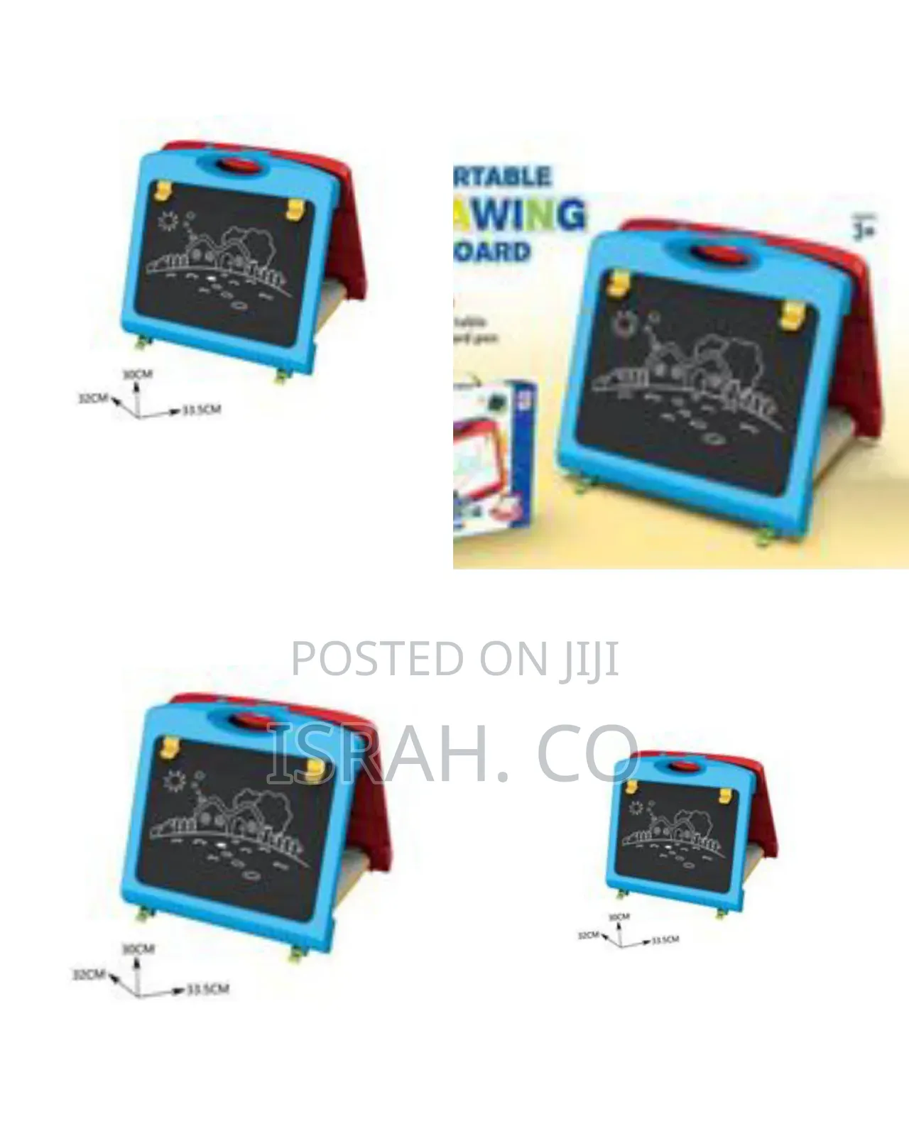 Portable Double-Sided Drawing Board Chalk/Whiteboard Easel Set