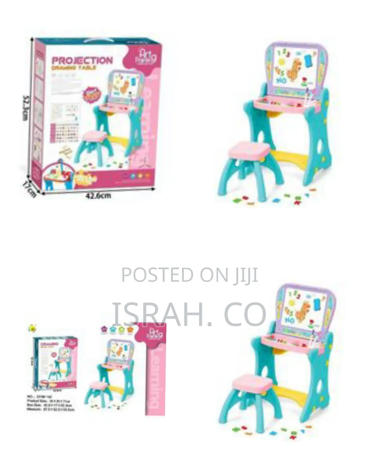 Kids' 2-in-1 Art Easel Learning Desk With Chair