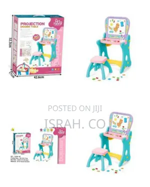 Kids' 2-in-1 Art Easel Learning Desk With Chair