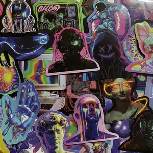 Neon Graphic Stickers for Laptops/ Phone Cases/ Computers/ Speakers