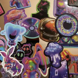 Neon Graphic Stickers for Laptops/ Phone Cases/ Computers/ Speakers