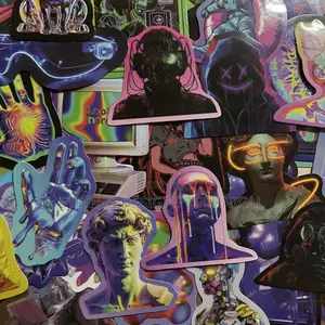 Neon Graphic Stickers for Laptops/ Phone Cases/ Computers/ Speakers