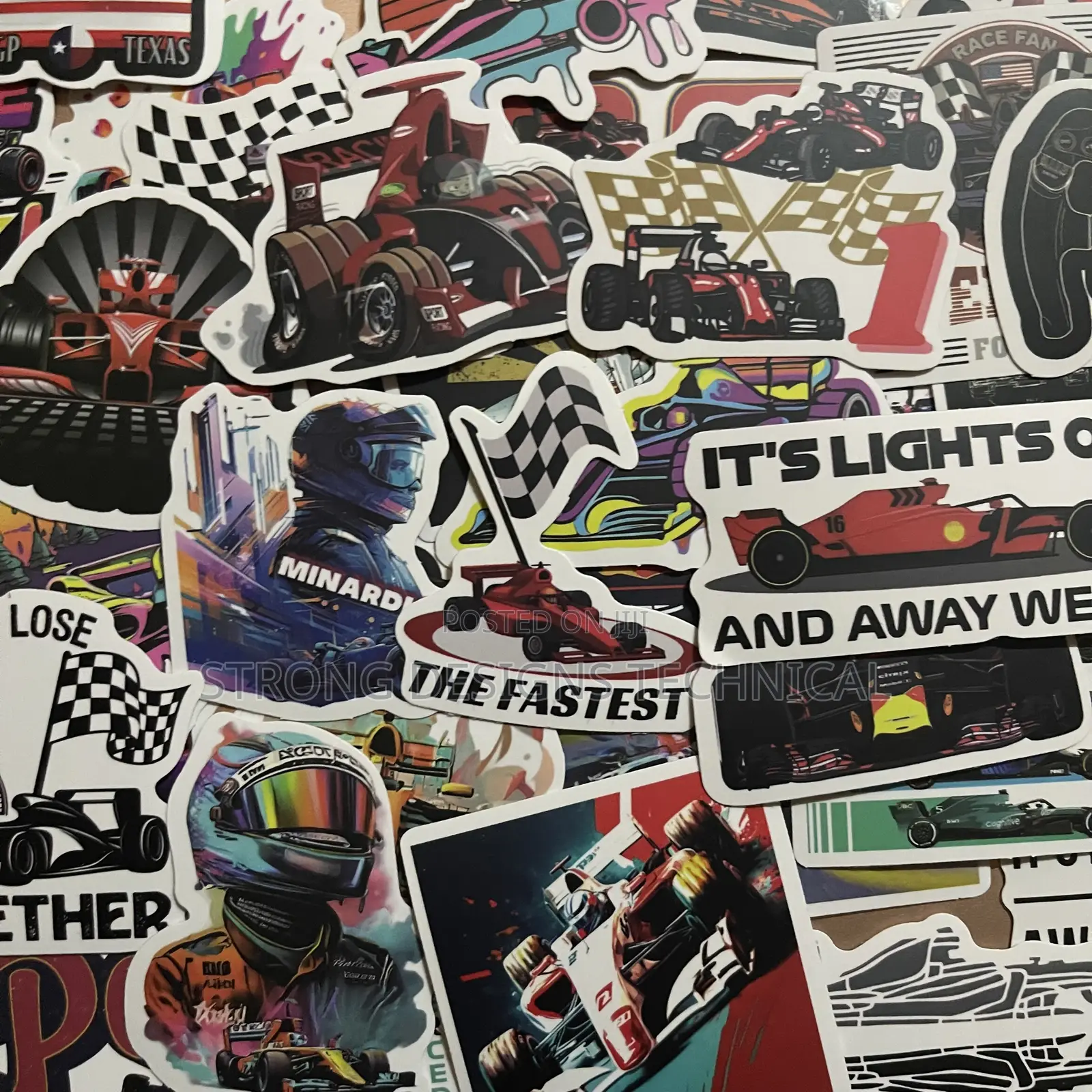 Race Cars/ Racing Laptop/ Game Console Stickers.