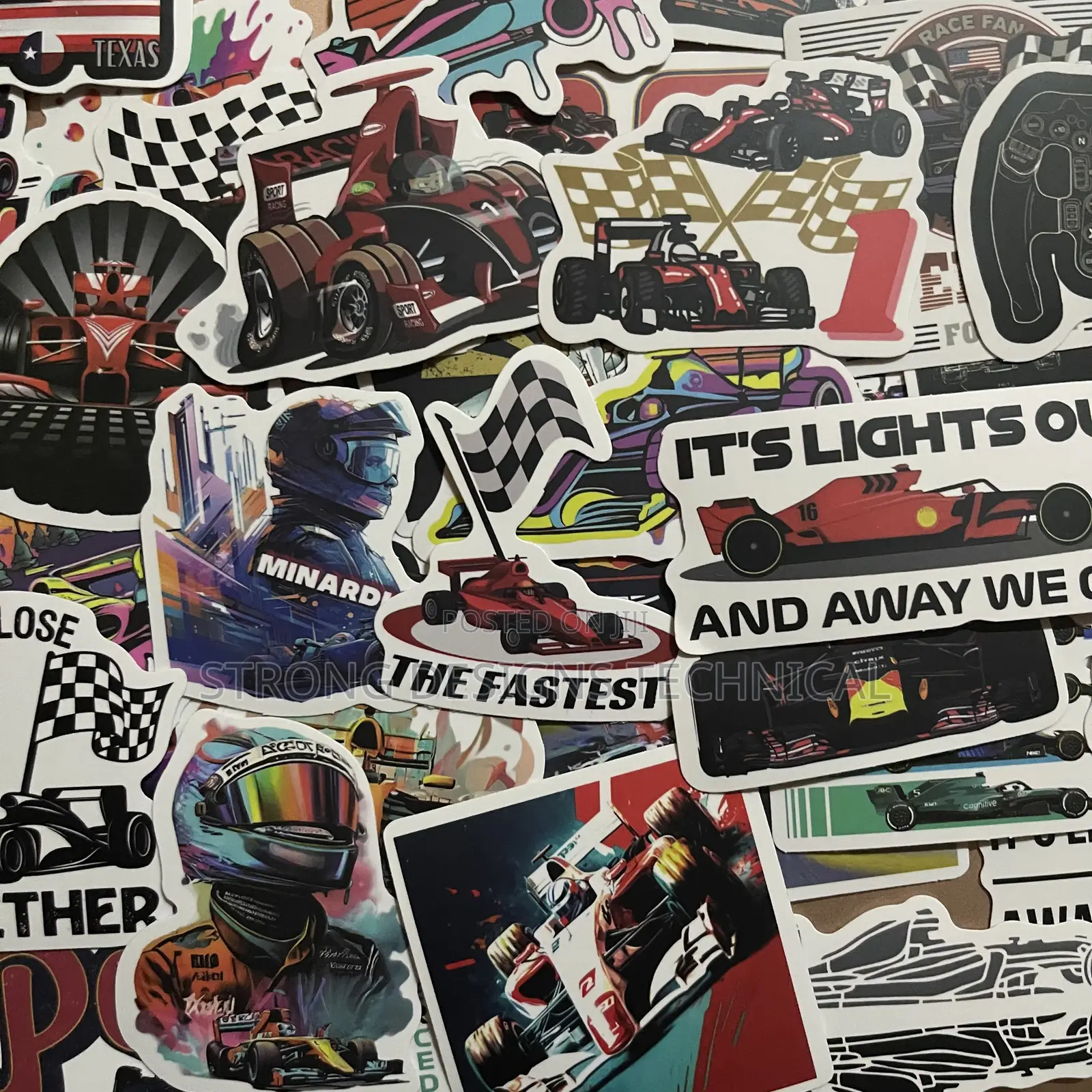 Race Cars/ Racing Laptop/ Game Console Stickers.