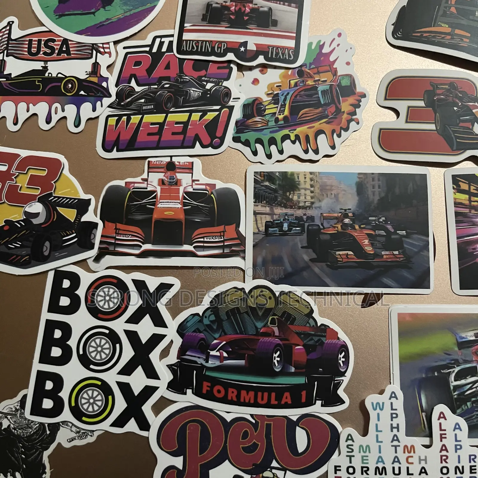 Race Cars/ Racing Laptop/ Game Console Stickers.