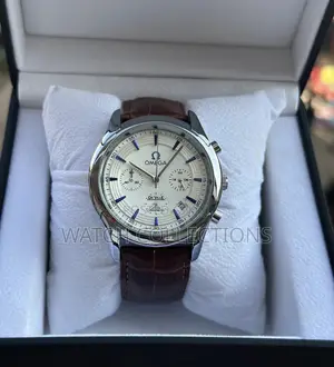 Co-Axial Chronograph Omega Leather Watch