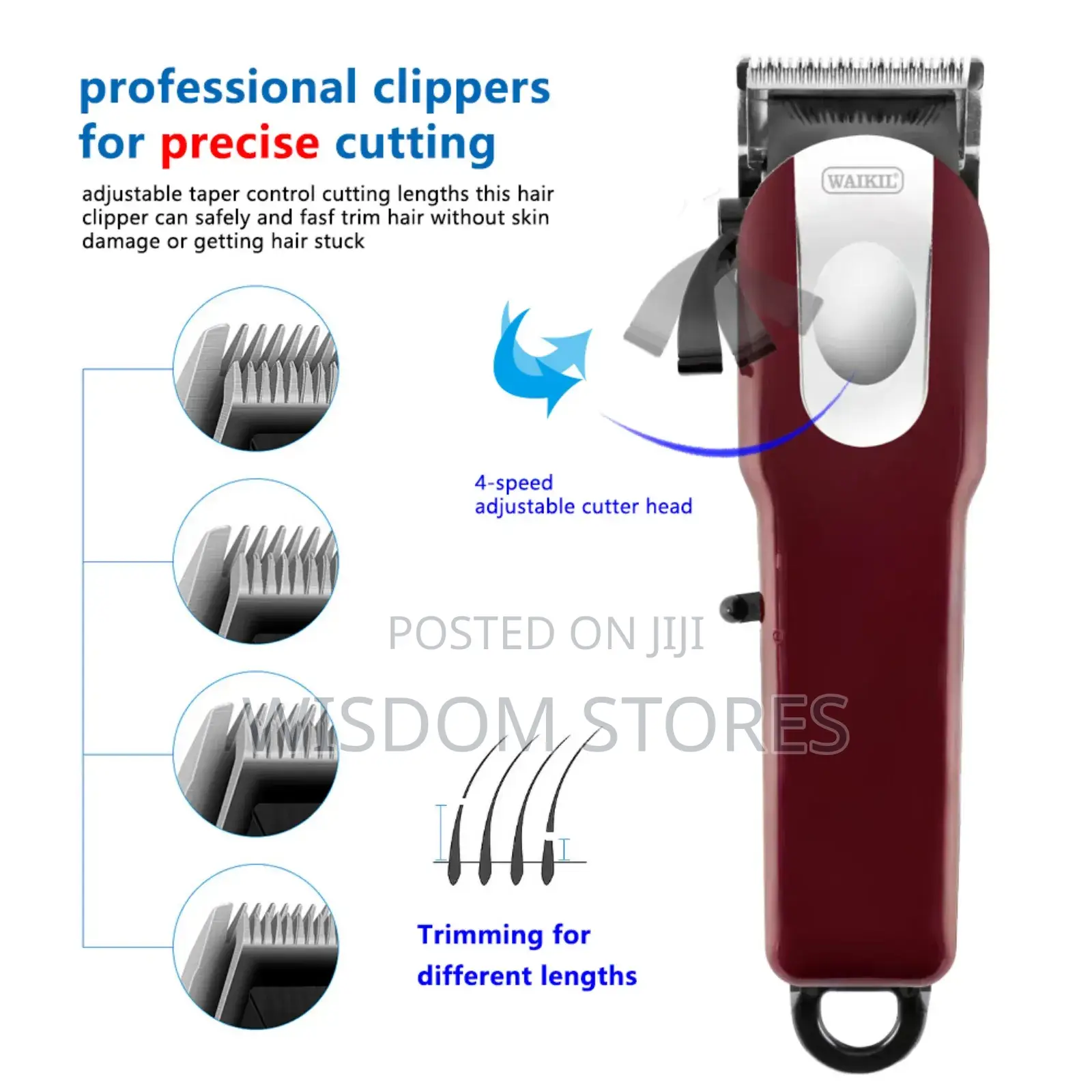 Waikil New Professional Hair Trimmer Best Hair Clipper