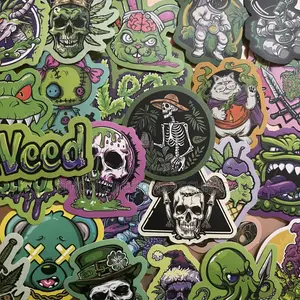 Green Skull Graphic Stickers for Laptops/ Tablets / iPad Covers