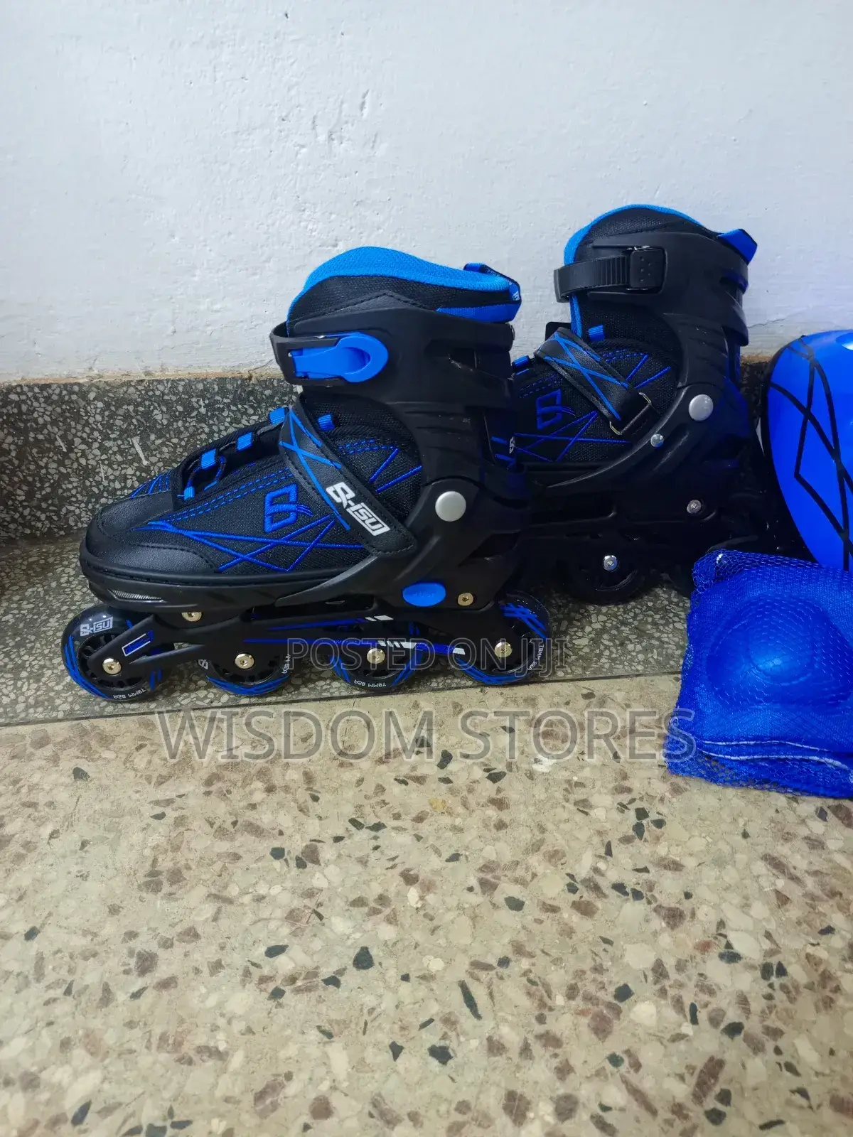 Inline Roller Skates and Safety Equipment Set