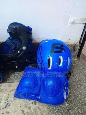 Inline Roller Skates and Safety Equipment Set