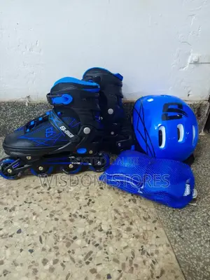 Inline Roller Skates and Safety Equipment Set