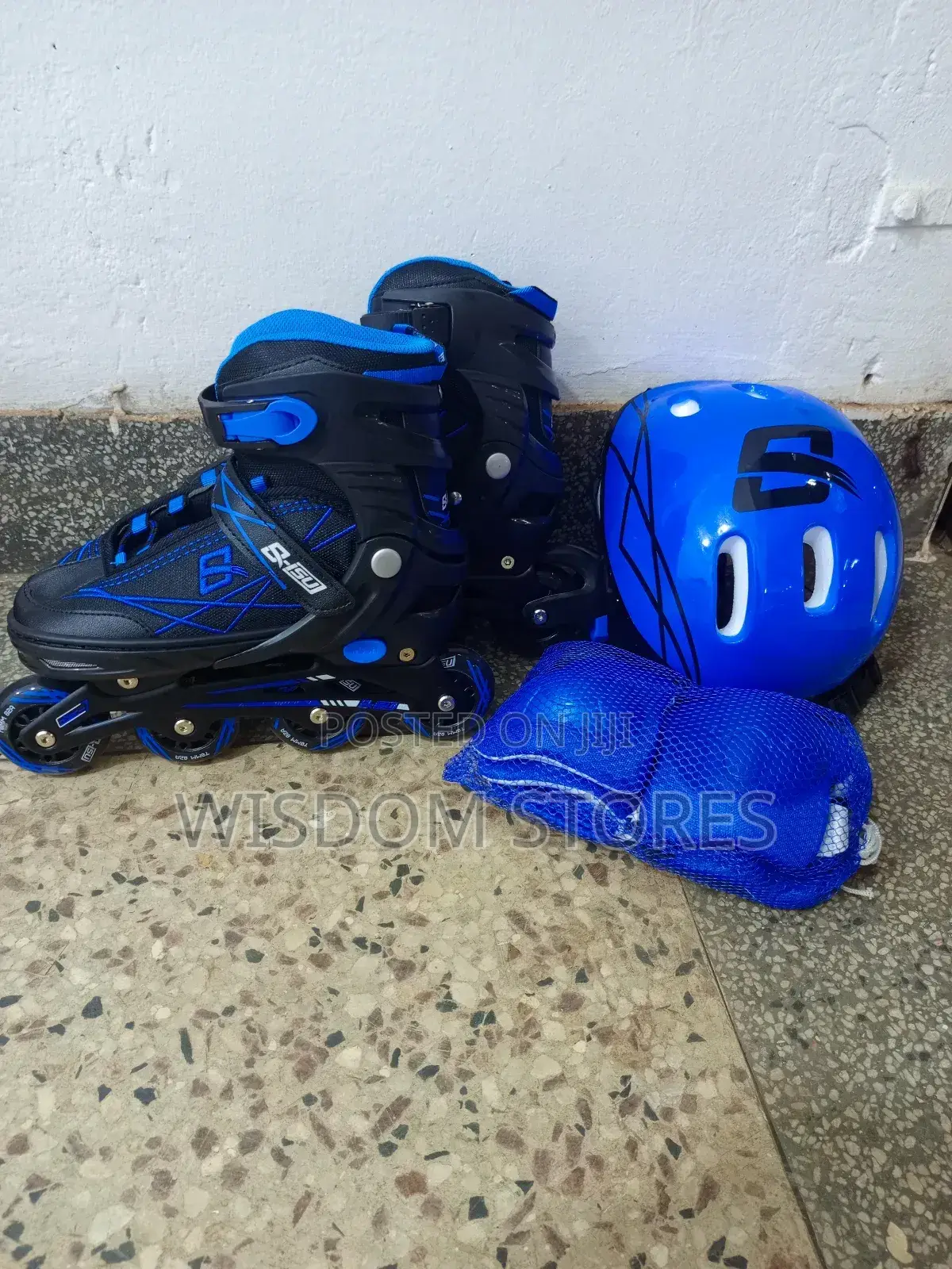 Inline Roller Skates and Safety Equipment Set