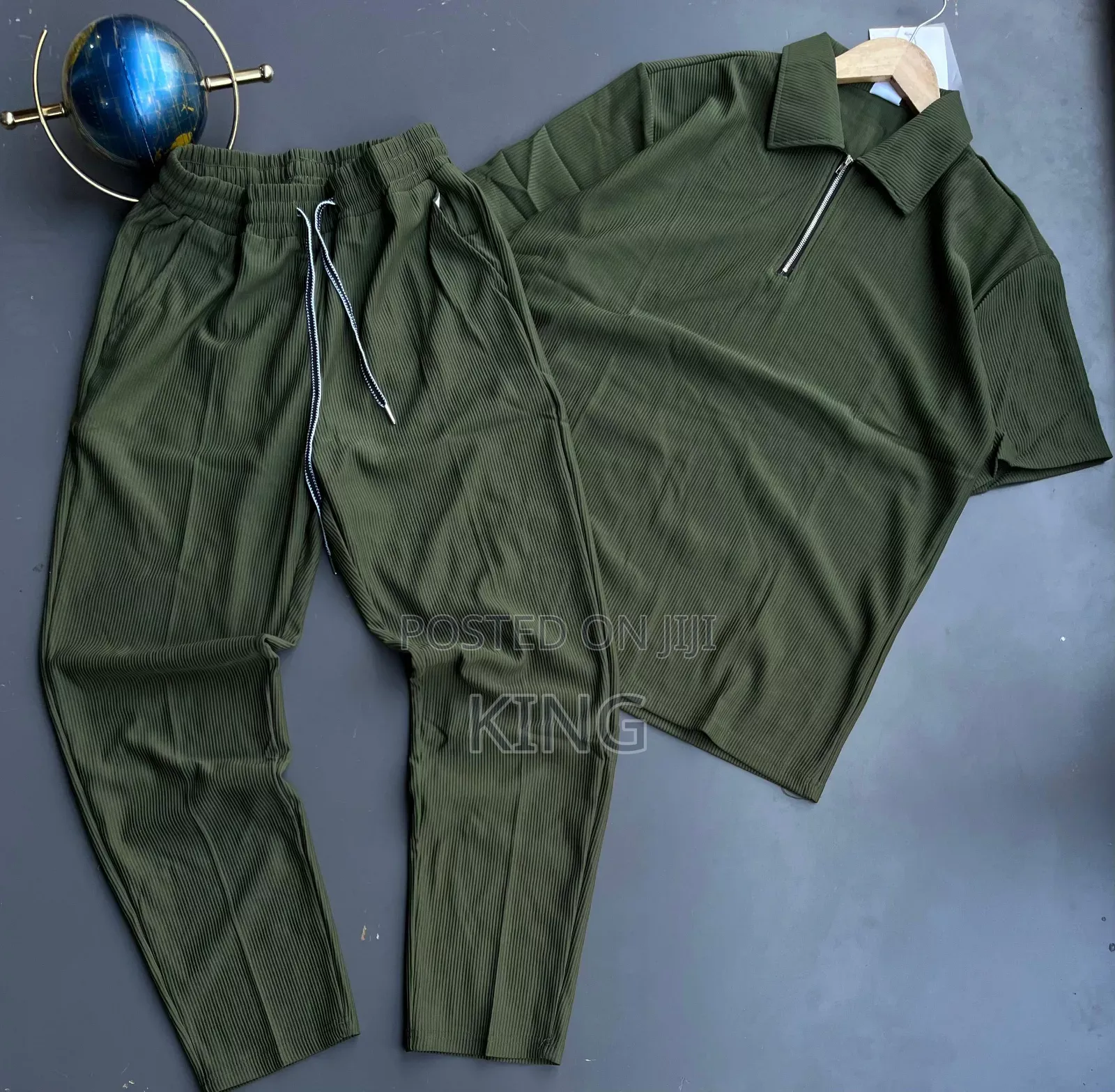 Chillers Matching Zip-Up Shirt and Sweatpants Set. Is