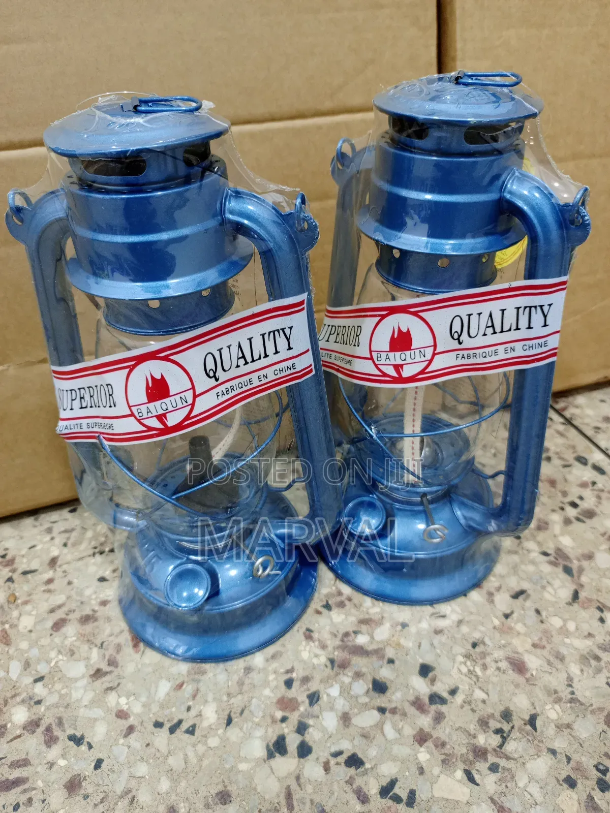 Baiqun Superior Quality Blue Kerosene Hurricane Lantern Lamp