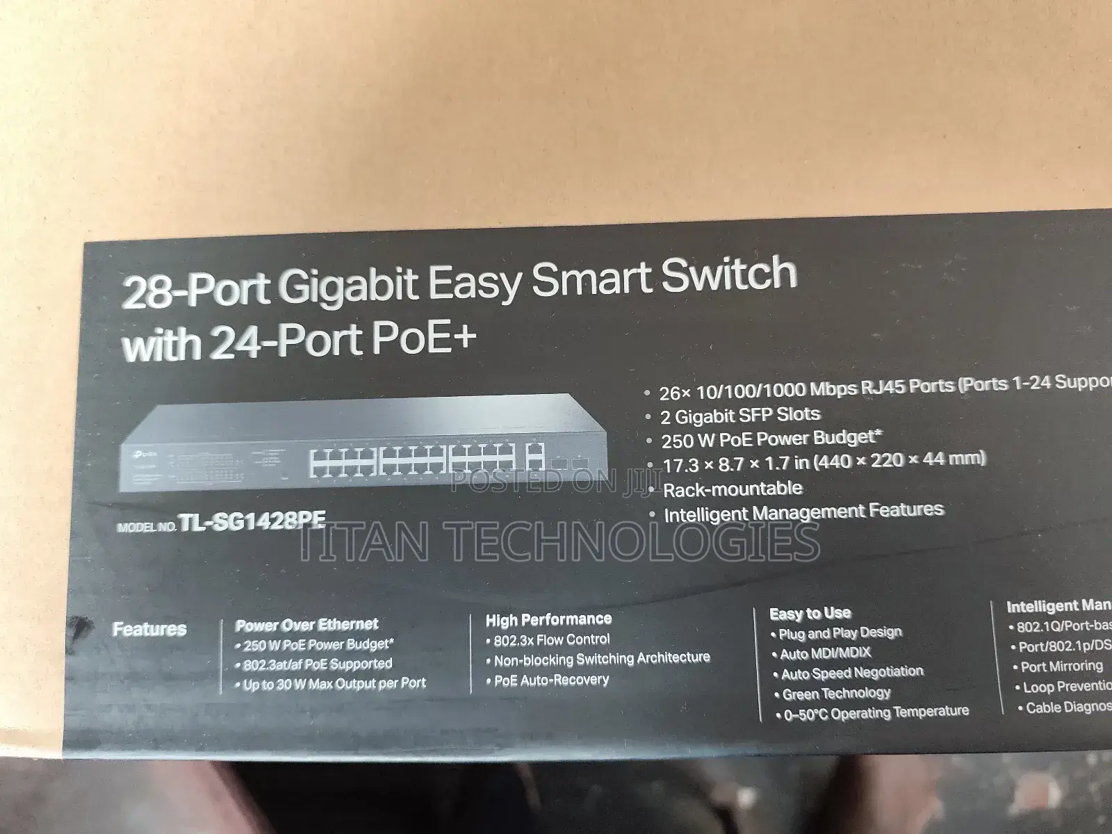 Tplink 24port Poe Gigabit Switch Smart Managed