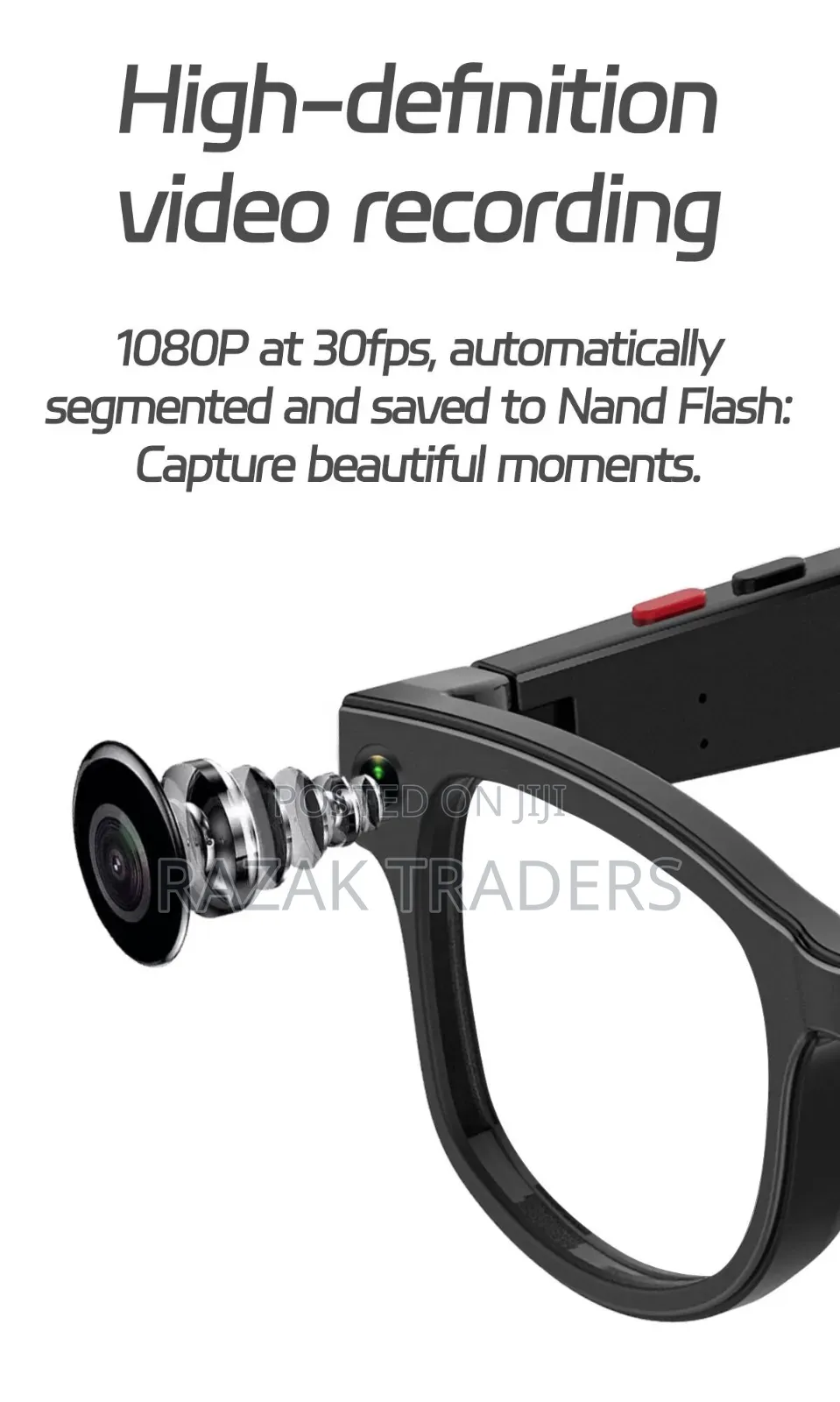 Smart Glasses With Camera, Hd Camera Glasses for Men Women,1080p Video