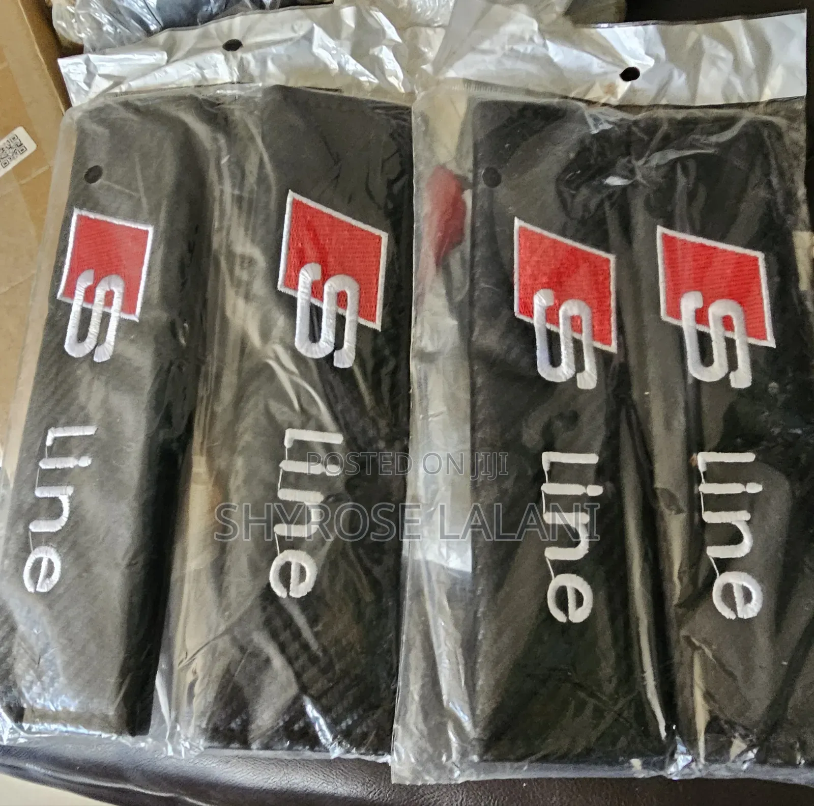 Audi S-line Car Seat Belt Shoulder Pads Pair