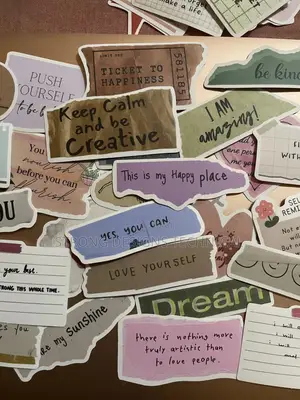 Positive Text Notes Stickers for / Laptops/ Gaming Controllers/ Books