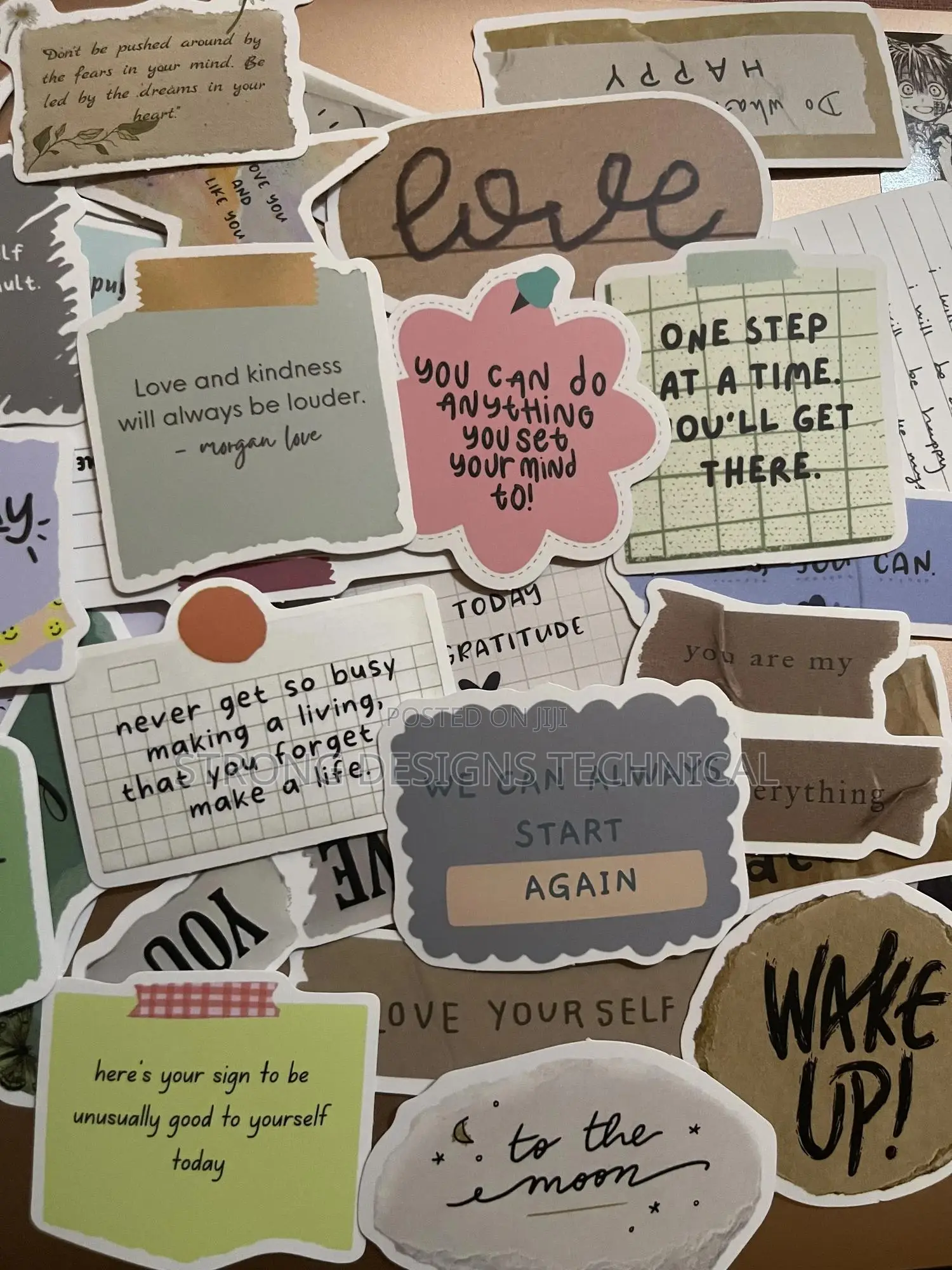 Positive Text Notes Stickers for / Laptops/ Gaming Controllers/ Books