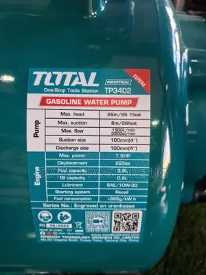 Gasoline Water Pump 100mm(4") 7.5hp